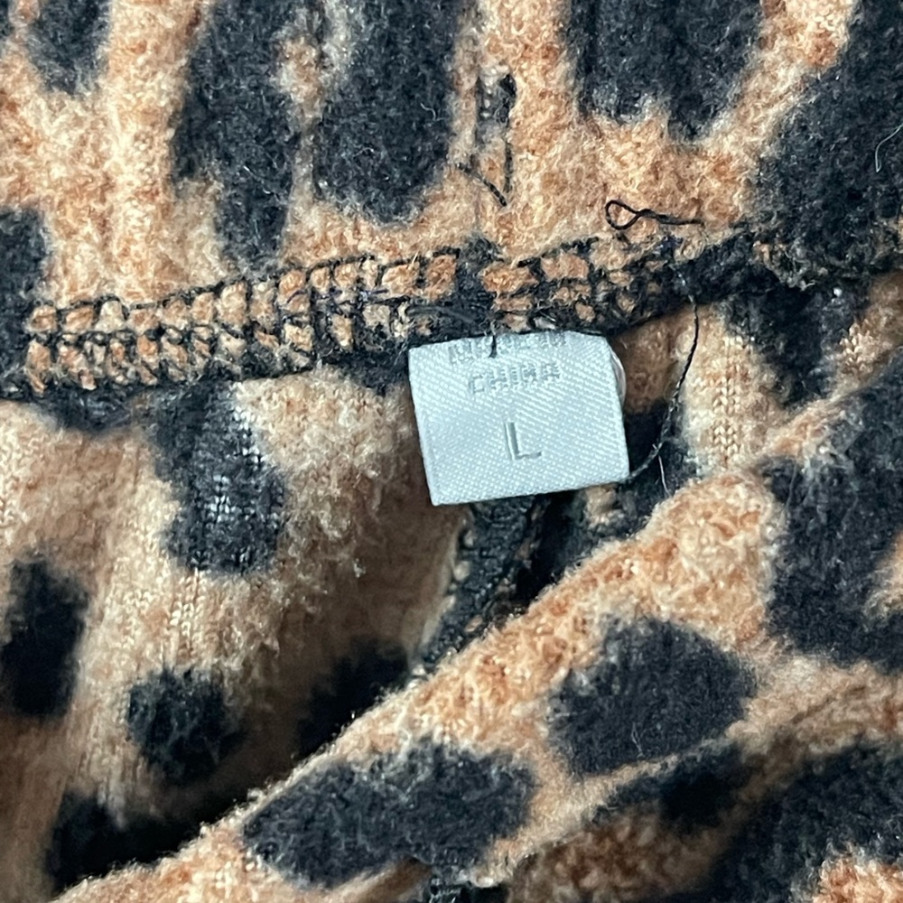 DKNY Leopard Print Fleece Pullover - Picture 7 of 7